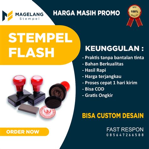 Jual Stempel Stempel Otomatis Stempel Flash Custom Free Desain