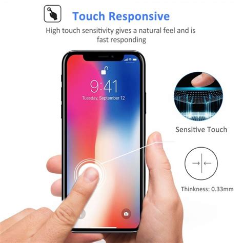 Vitre Protectrice Int Grale En En Verre Tremp Pour Iphone X Xs