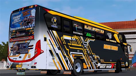 MAHREEN MOD BUSSID JETBUS 3 HINO RK BALYA Trans Full Stiker Full