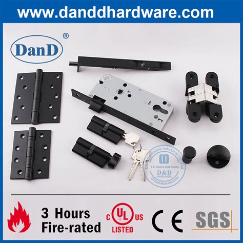 CE UL Grade 304 Matte Black Commercial Fire Door Hardware Fitting