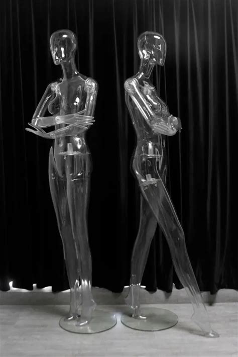 Modern Fiberglass Clear Mannequins Female Adjustable Female Full Body