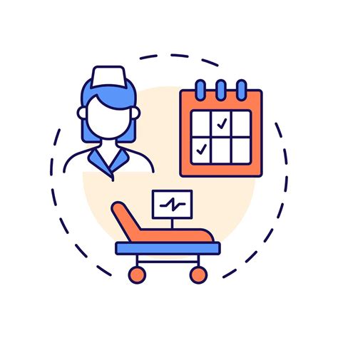 Nurse requisition multi color concept icon. Medical staff work loading