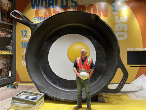 The Worlds Largest Cast Iron Pan Its 18 Feet Wide From Handle To
