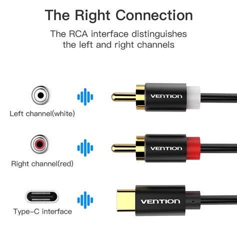 Vention Usb Type C To Rca Cable 2rca Jack Rca Cable Audio Line Type C 2