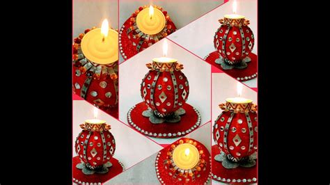 Diy Diya Stand Best Out Of Waste Diwali Decoration Creative Craft Rashi