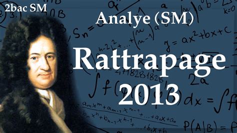 National Session Rattrapage Sm Analyse Youtube