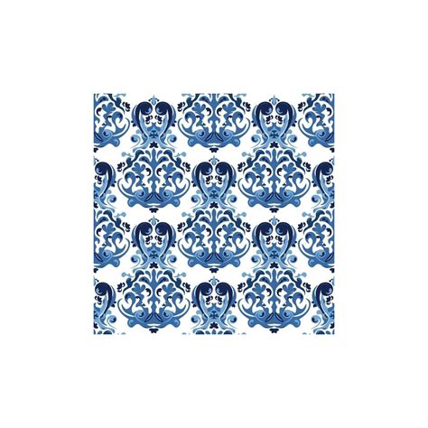 Papel De Parede Adesivo Arabesco Azul N04133