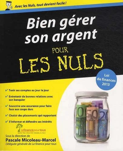 Bien G Rer Son Argent Pour Les Nuls De Pascale Micoleau Marcel Livre