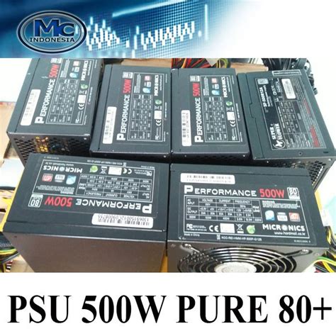 Jual PSU Power Supply Pure 500Watt 80 80 Plus Merk Campur Shopee