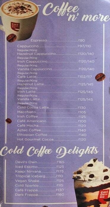 Cafe Coffee Day Menu, Menu for Cafe Coffee Day, Mumbai CST Area, Mumbai - Zomato