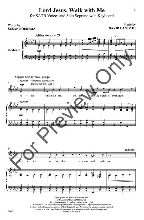 Lord Jesus Walk With Me (SATB ) by David La | J.W. Pepper Sheet Music