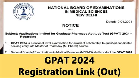 Gpat 2024 Registration Link Out Check Exam Date Eligibility And More