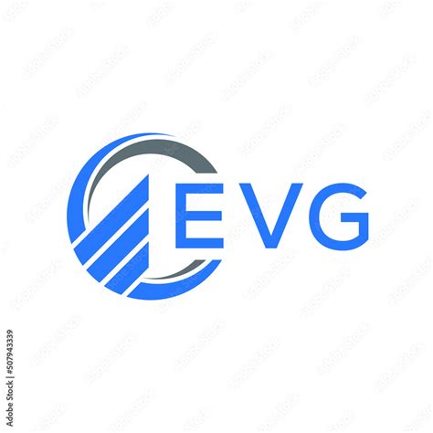 evg flat accounting logo design  white background evg creative