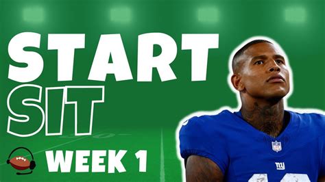 Start Sit Nfl Week 1 Fantasy Football 2023 Youtube