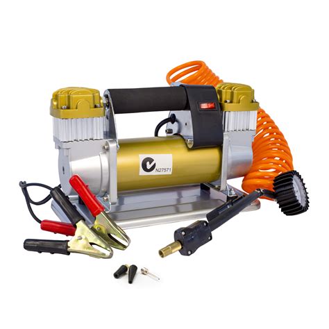 200L/MIN 12V Portable Air Compressor - GOLD - Dynamic Power