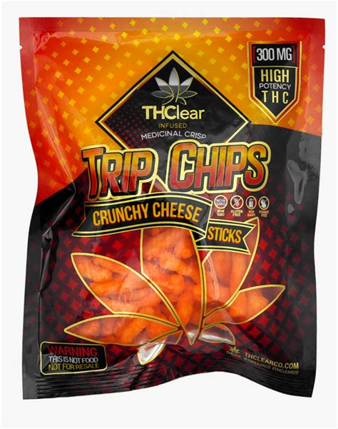 Thclear Edibles Snack Foods Trip Chips Thc Clear Chips Crunchy Cheese Sticks Hd Png Download