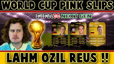 FIFA 14 WORLD CUP PINK SLIPS GERMANY LAHM OZIL REUS ULTIMATE TEAM