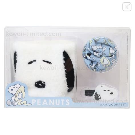 Japan Peanuts Hair Turban And Scrunchie And Clip Set Snoopy Good Night Kawaii Limited