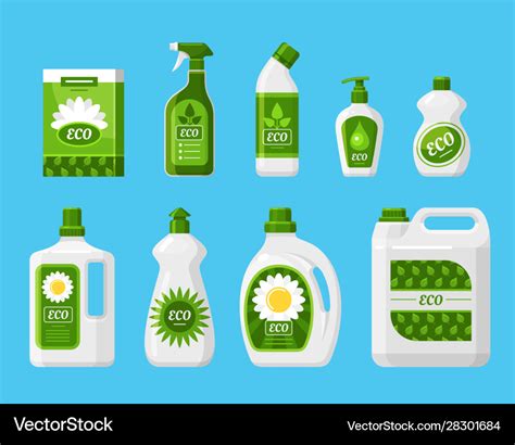 Eco friendly cleaning products Royalty Free Vector Image