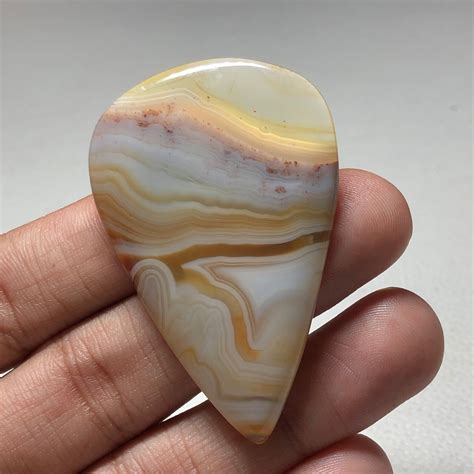 Cts Amazing Natural Yellow Banded Agate Cabochon Gemstone Etsy