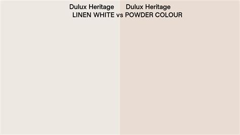 Dulux Heritage Linen White Vs Powder Colour Side By Side Comparison