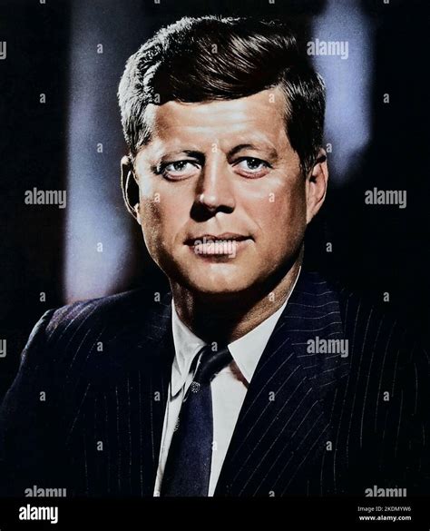 Picture Of John F Kennedy Colorized Stock Photo Alamy