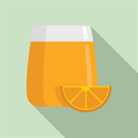 Fresh Orange Juice Icon Flat Style 14495347 Vector Art At Vecteezy