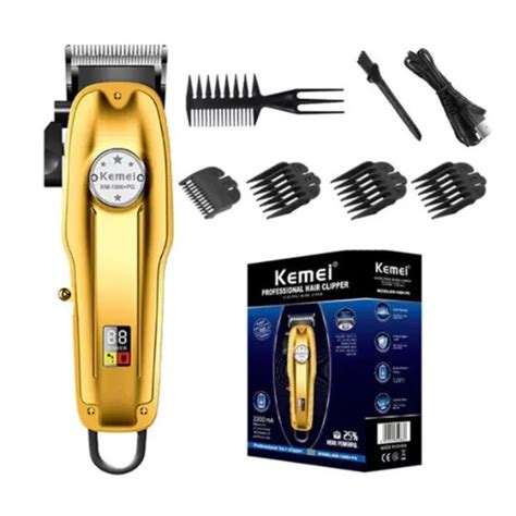 Maquina De Cortar Cabelo Kemei Sem Fio Profissional Km Pg