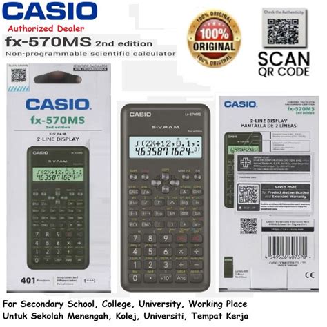 Casio Scientific Calculator Fx 570ms 2nd Edition Second Edition Lazada