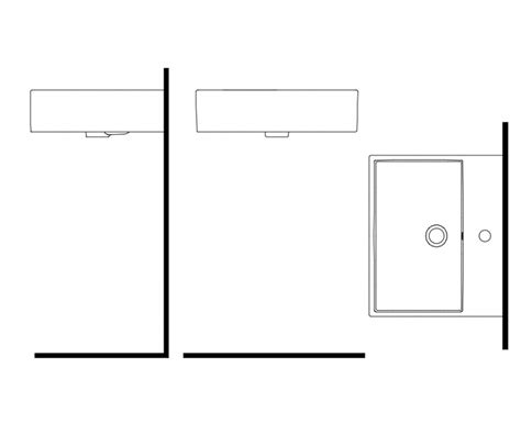 Square Shape Bathroom Wash Basin Cad Block Design Dwg File Cadbull