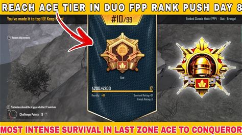 Reach Ace Tier In Duo Fpp Conqueror Rank Push Day 8 Most Intense