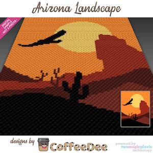 Arizona Landscape Graph For Crochet C C Mini C C Sc Hdc Dc Tss