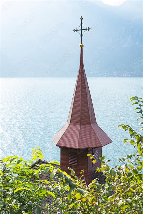 Turm Der Tellskapelle Bei Sisikon Kanton Uri Schweiz Stock Photo