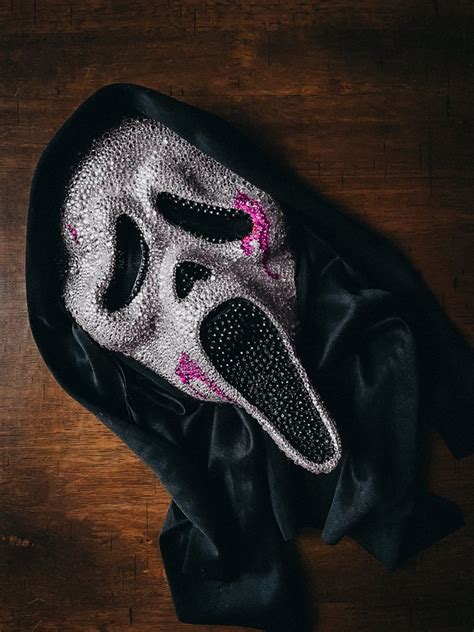 Crystalized Bedazzled Bling Bloody Scream Ghostface Mask Etsy