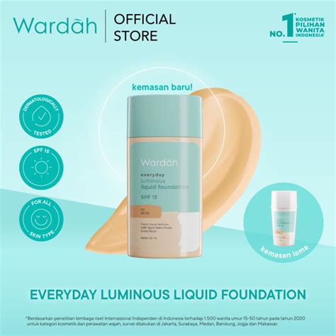 BALEKOSMETIK WARDAH Everyday Luminous Liquid Foundation SPF 15 40mL