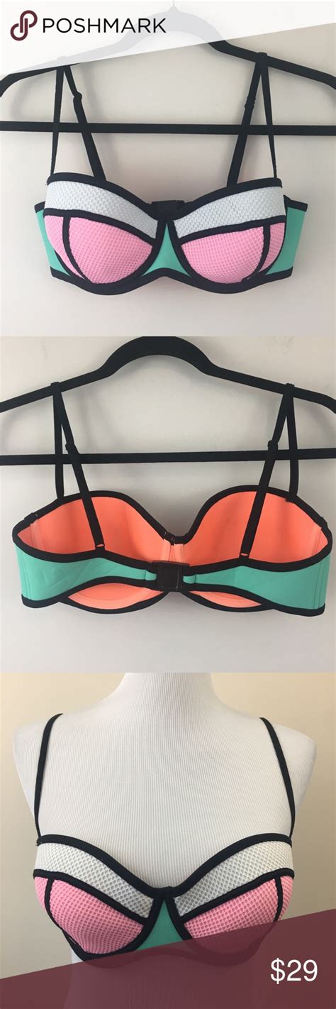 Triangl Poppy Cotton Candy Neoprene Bikini Top S Neoprene Bikini