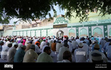 Beawar India Th June Indian Muslims Offer Namaz On The