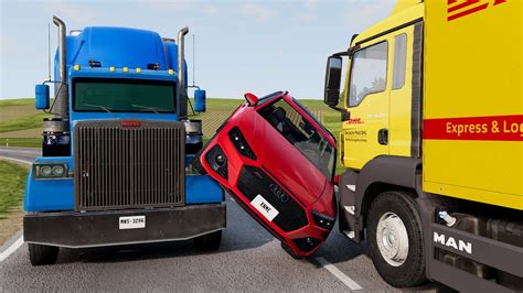 Truck And Car Crashes BeamNG Drive YouTube