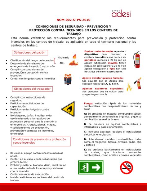 Nom 002 Stps 2010 Infografía Nom 002 Stps Nom 002 Stps Revisión Al