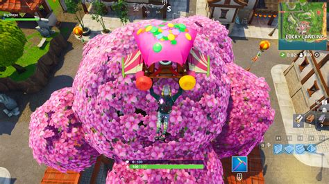 Fortnite Where To Dance On Top Of A Clock Tower Pink Tree And Giant