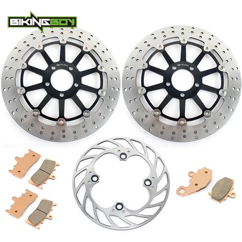 Bikingboy Front Rear Brake Discs Rotors Disks Pads For Kawasaki Ninja