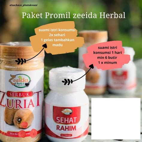 Paket Promil Buah Zuriat And Sehat Rahim Lazada Indonesia