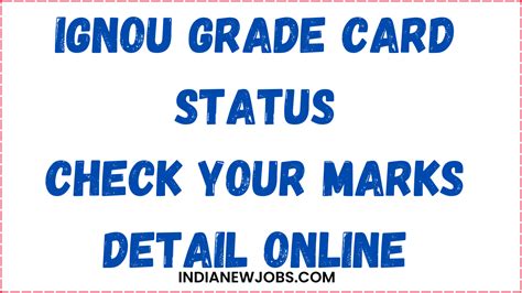 IGNOU Grade Card Status 2024 Best Link