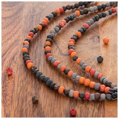 Black Orange Dyed Bone Bead Strands Hobby Lobby