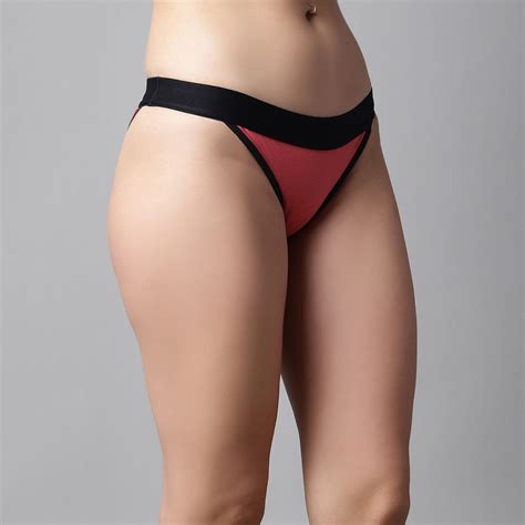 Prettycat Women Pink Colorblock Low Rise Sexy Thongs Panty Buy