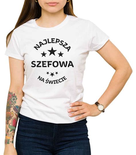 Koszulka Najlepsza szefowa na świecie Fotobloki decor T shirt na