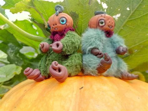 Mythical Creature Pumpkin Head Fantasy Animal Art Doll | Etsy