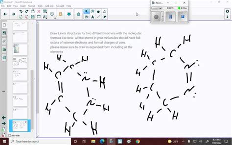 Solved Draw Lewis Structures For Two Different Isomers With The