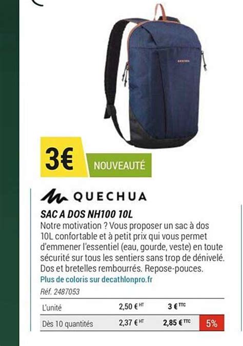 Promo Sac à Dos Nh100 10l Quechua chez Decathlon iCatalogue fr