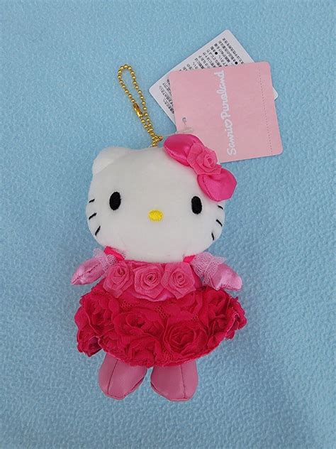 Hello Kitty Sanrio Puroland Mascot Keychain Pink Dress Etsy